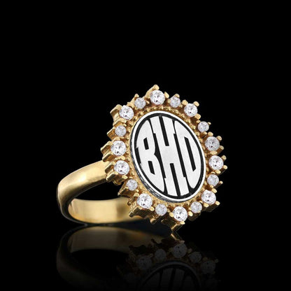 Handmade Special 925 Sterling Silver Monogram Letter Women Ring by SWISS PLUS - Letter Collection - view 5