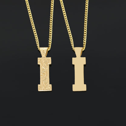 Handmade Special Design 925 Sterling Silver Letter Monogram I Necklace by SWISS PLUS - Letter Collection - view 2