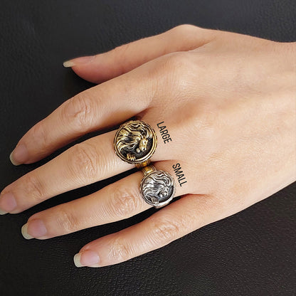 Handmade Sterling Silver Leo Ring by SWISS PLUS - Zodiac Collection - view 5