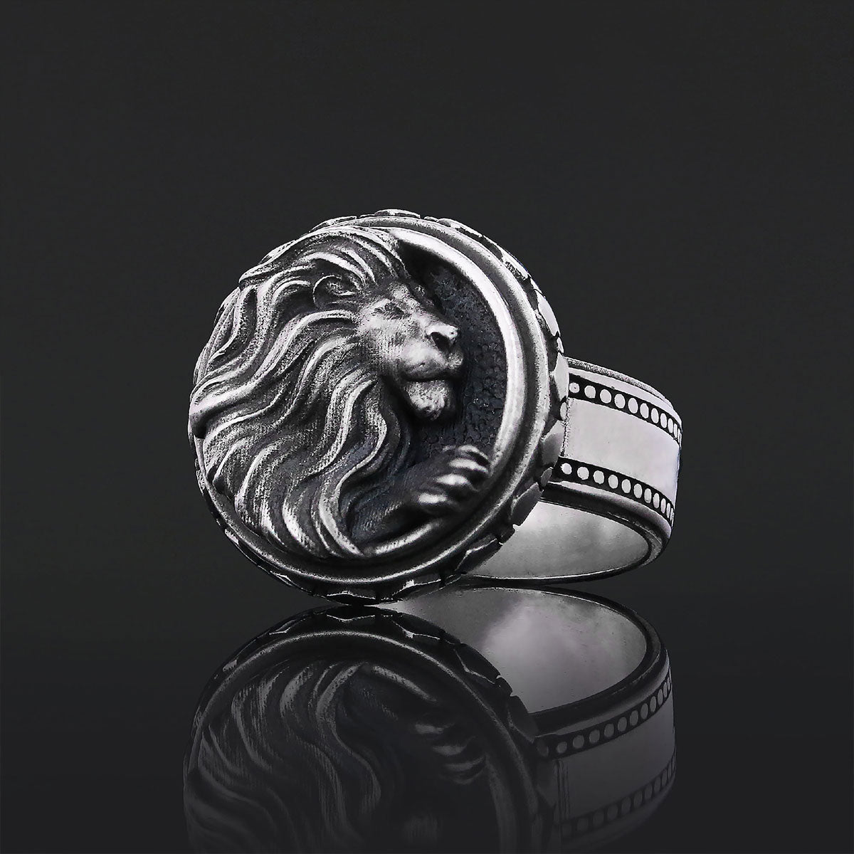 Handmade Sterling Silver Leo Ring - view 3