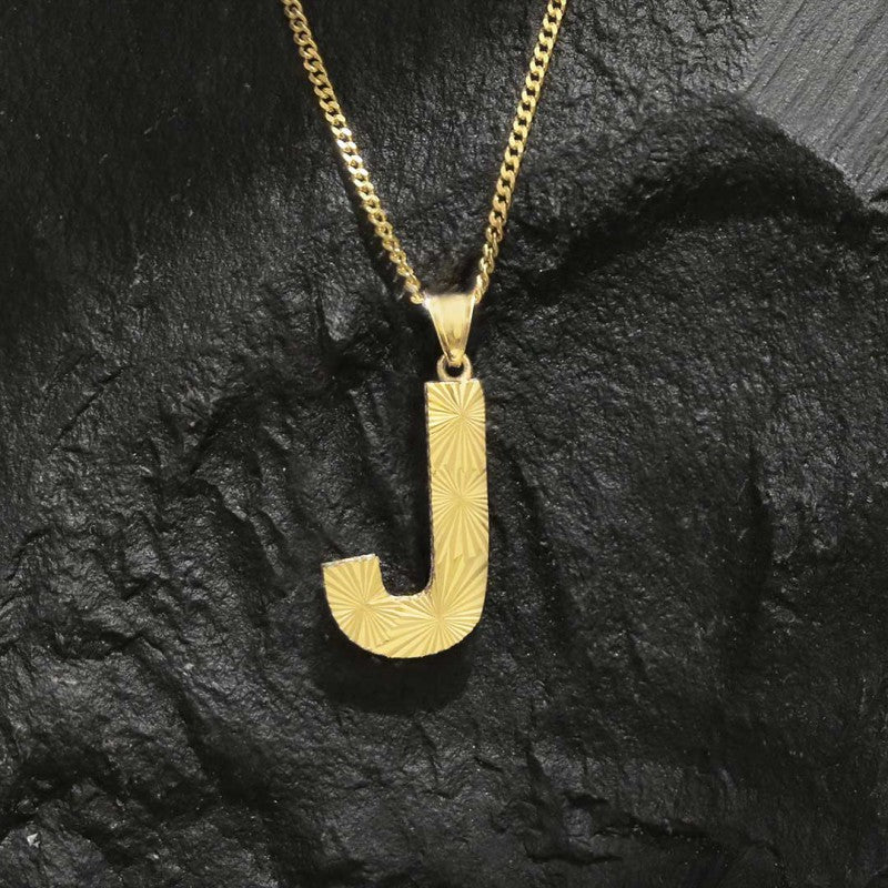 Handmade Unisex Special Design 925 Sterling Silver Monogram J Letter Necklace by SWISS PLUS - Letter Collection - view 2