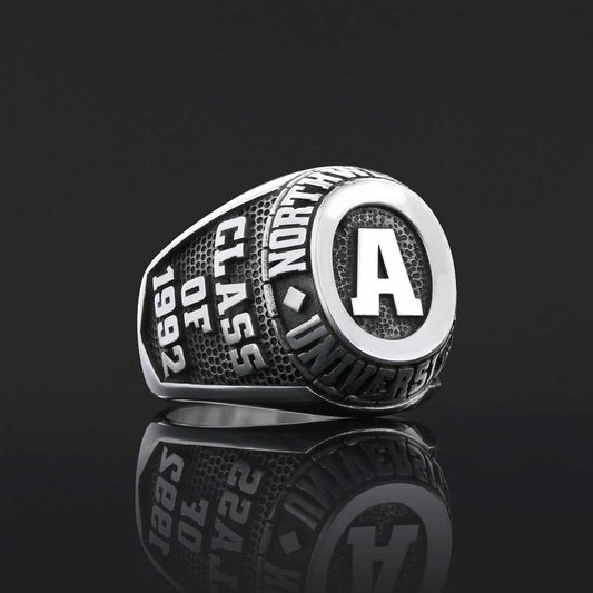 Handmade University Ring, Custom High School Graduation Ring, Class Ring, College Class Ring - view 1