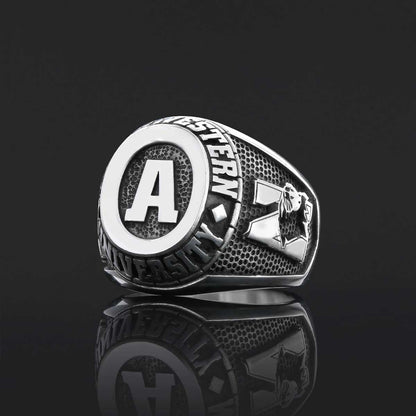 Handmade University Ring, Custom High School Graduation Ring, Class Ring, College Class Ring by SWISS PLUS - Custom College C