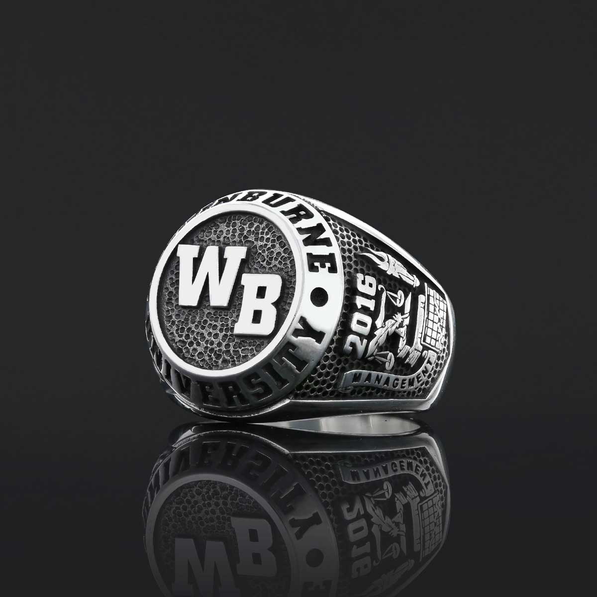 High School graduate Ring, University Class Ring, Graduation Gift by SWISS PLUS - Custom College Class Rings - view 2