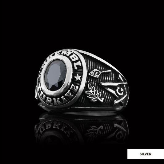 Hkembl Turkiye Masonic Ring, Free Mason Ring, Mens Masonic Rings, Masonic Jewelry by SWISS PLUS - Mason Collection - view 2