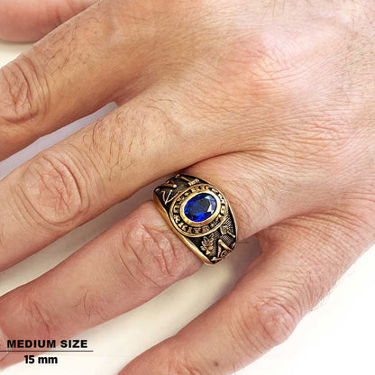 Hkembl Turkiye Masonic Ring, Free Mason Ring, Mens Masonic Rings, Masonic Jewelry by SWISS PLUS - Mason Collection - view 7