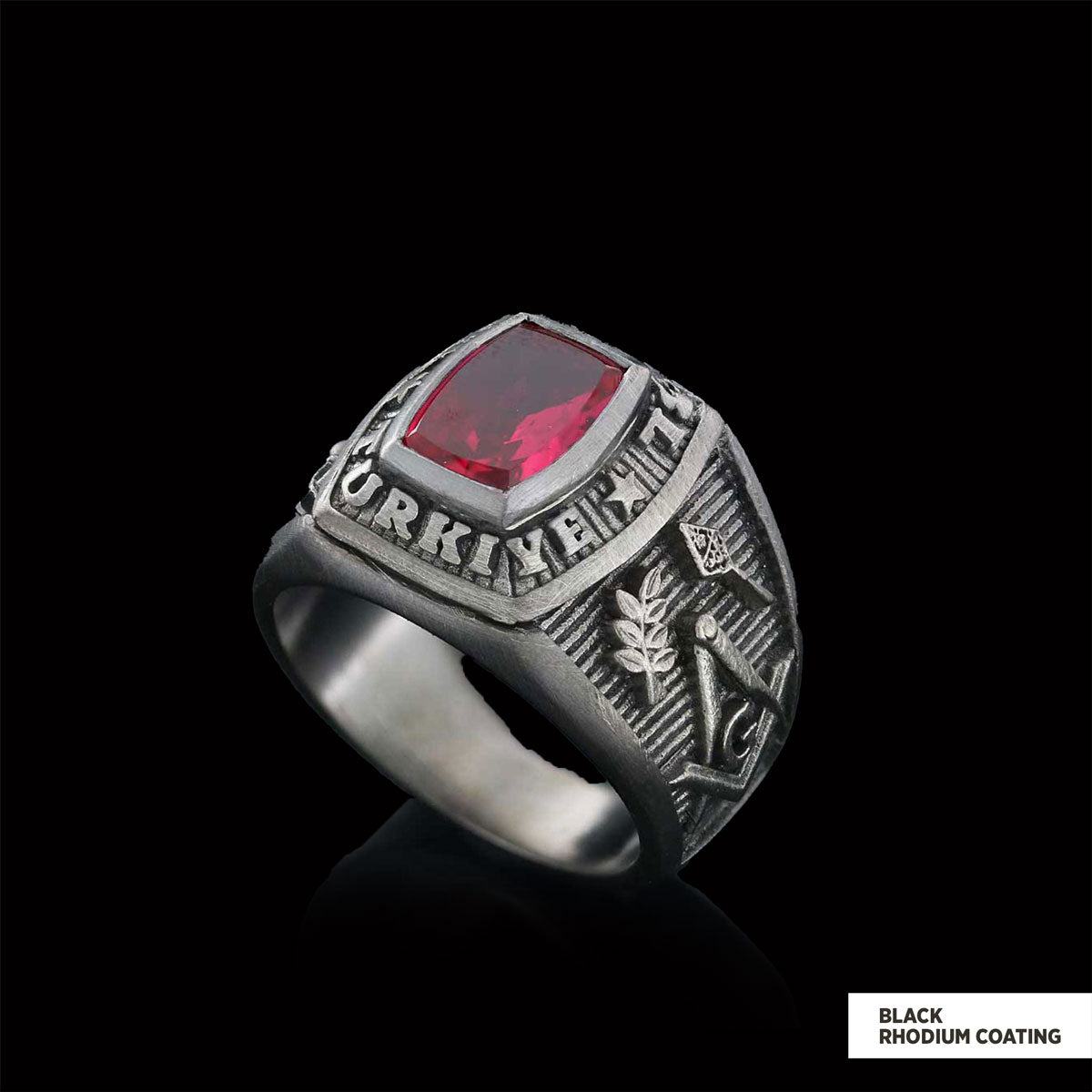 Hkembl Turkiye Masonic Ring, Freemasonic Ring, Master Mason Ring, Elegant Masonic Ring by SWISS PLUS - Mason Collection - vie