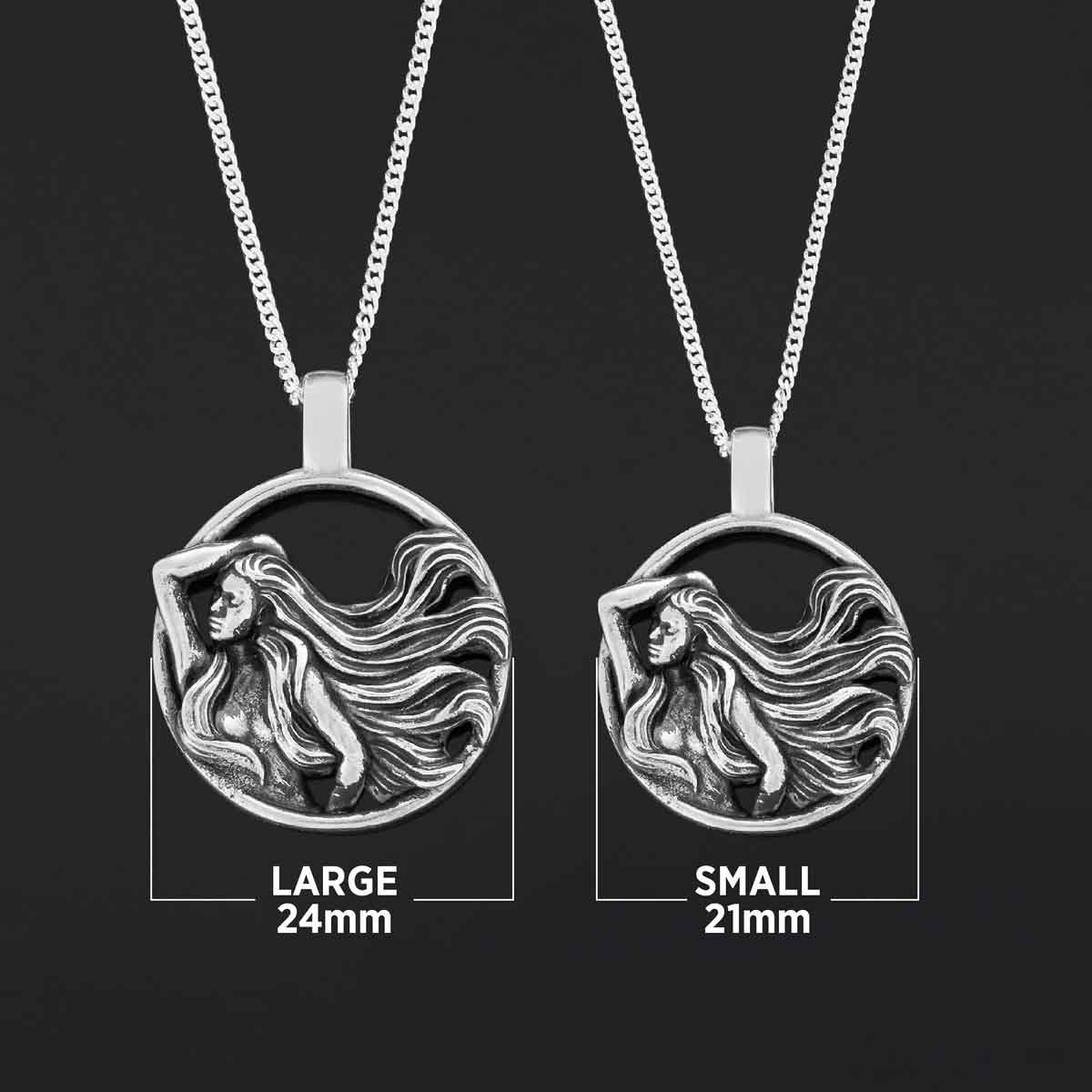 Horoscope Virgo Necklace, Handmade Virgo Pendant, Sterling Silver Virgo Necklace, Virgo Jewelry