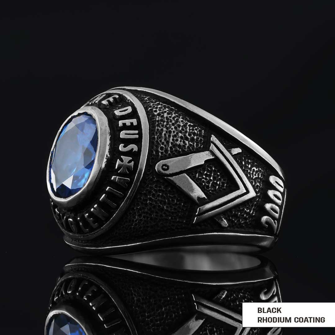 In Nome Deus Benevolentia Masonic Ring, Freemason Ring, Master Mason Rings - view 3