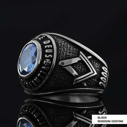In Nome Deus Benevolentia Masonic Ring, Freemason Ring, Master Mason Rings by SWISS PLUS - Mason Collection - view 3