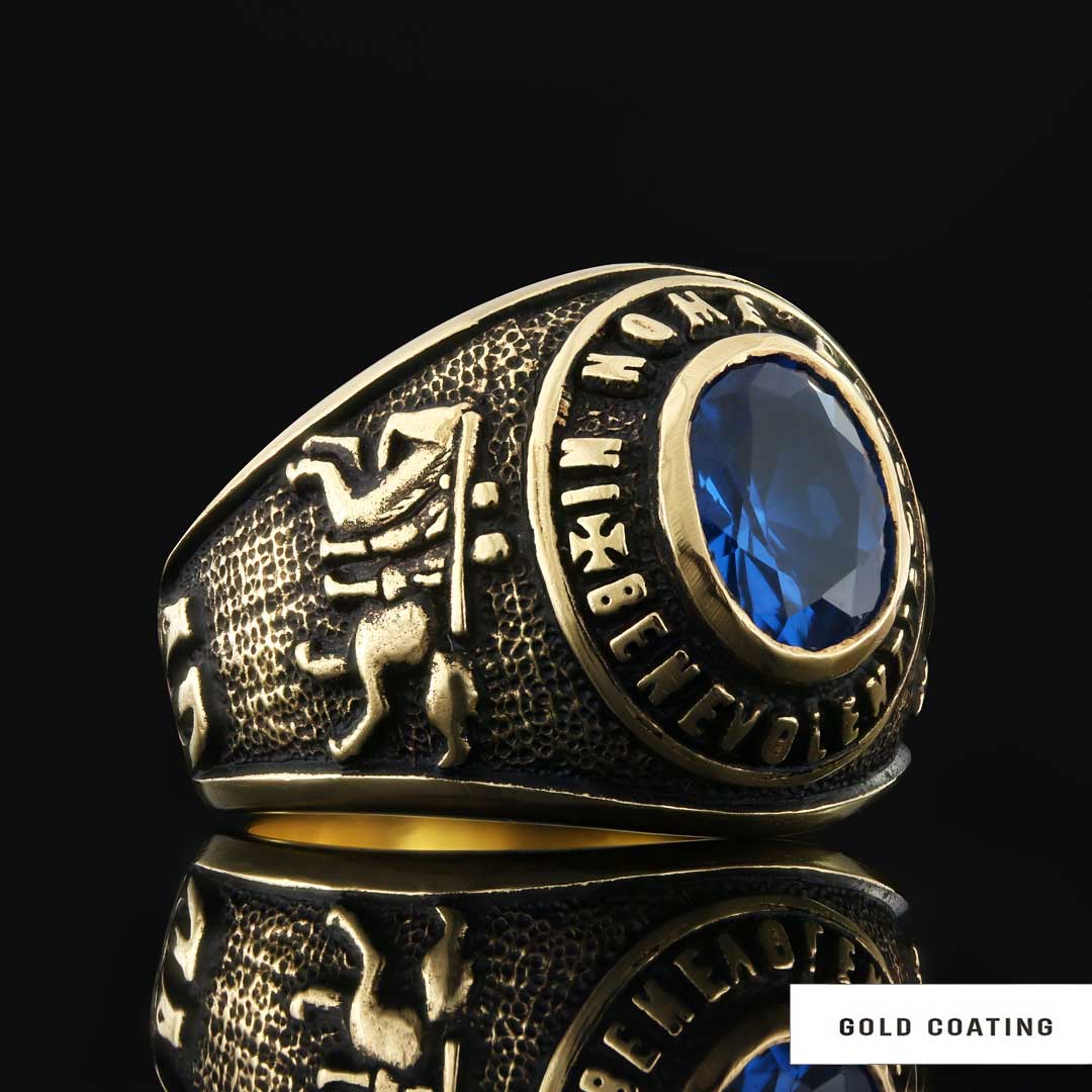 In Nome Deus Benevolentia Masonic Ring, Freemason Ring, Master Mason Rings - view 4