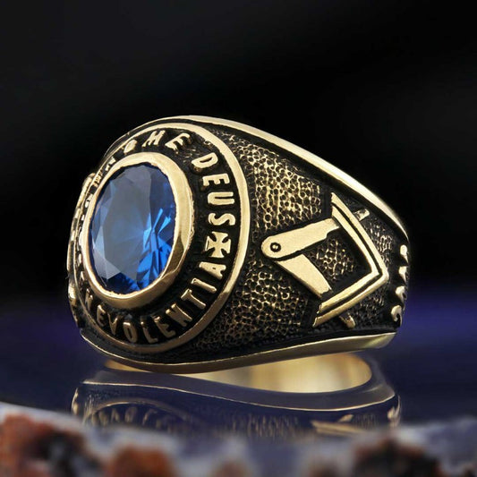 In Nome Deus Benevolentia Masonic Ring, Freemason Ring, Master Mason Rings - view 1