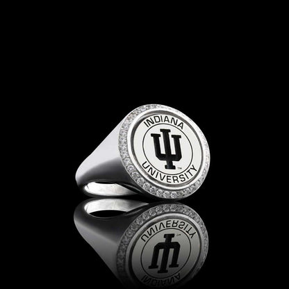Indiana University 925 Sterling Ring by SWISS PLUS - 925 Sterling Silver Rings for Men & Women - view 2