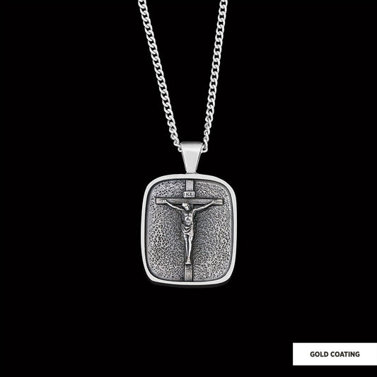 Jesus Cross Necklace, Silver Cross, Jesus Christ Cross Necklace, Catholic Cross, Jesus cross necklace, Religious Jewelry Silver