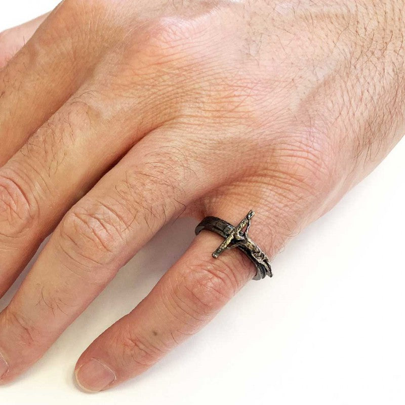 Jesus Crucified Ring - view 5