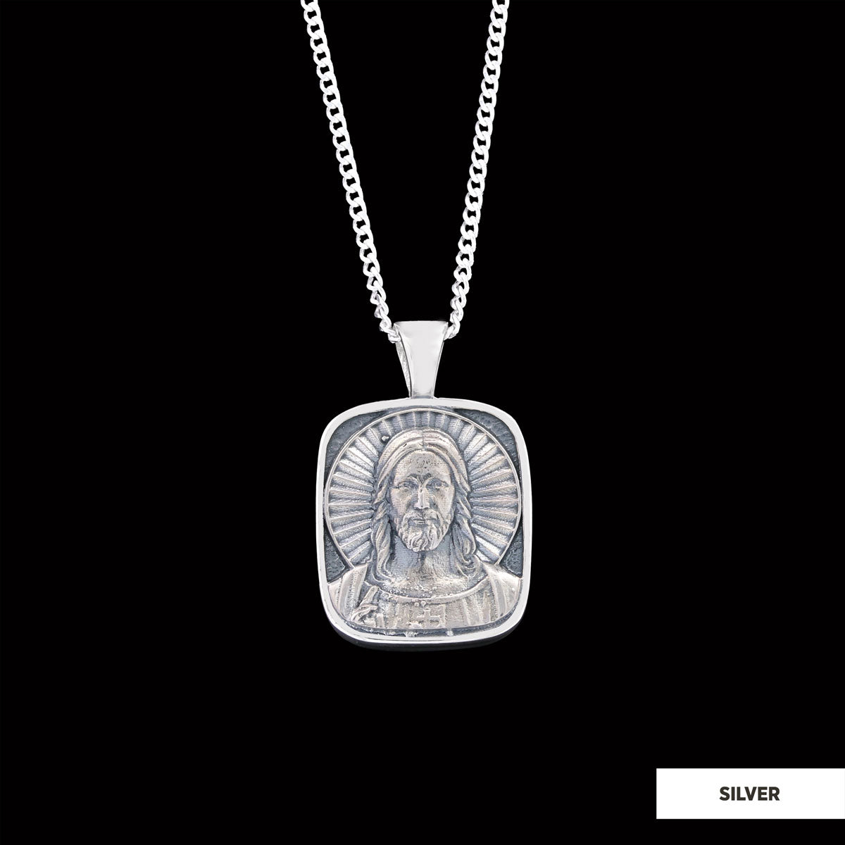 Jesus Necklace, Christ Necklace, Faith Jewelry, Sun and Christian Jewelry, Religious Accessory, Gift for Her