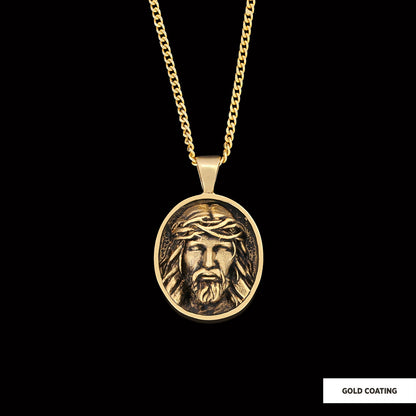 Jesus Necklace, Faith Jewelry, 3D Jesus Necklace, Christian Jewelry, Jesus Christian Pendant, Religious Accessory Gift Gold C