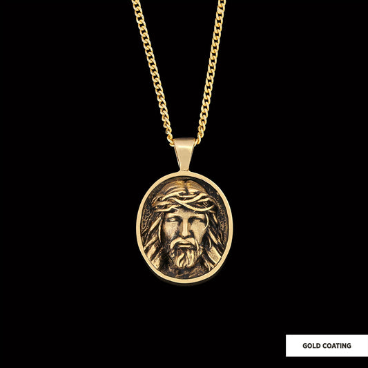Jesus Necklace, Faith Jewelry, 3D Jesus Necklace, Christian Jewelry, Jesus Christian Pendant, Religious Accessory Gift Gold Coating