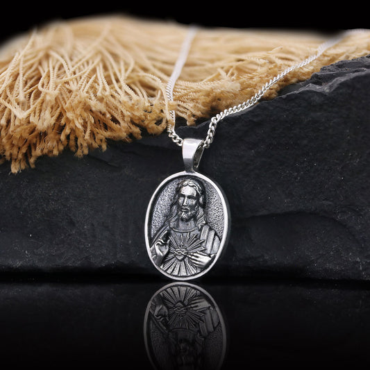 Jesus Necklace, Jesus Religious Necklace, Christ Gold Plated Necklace, Christian Necklace, Religious Jewelry, Christ Accessory - view 1