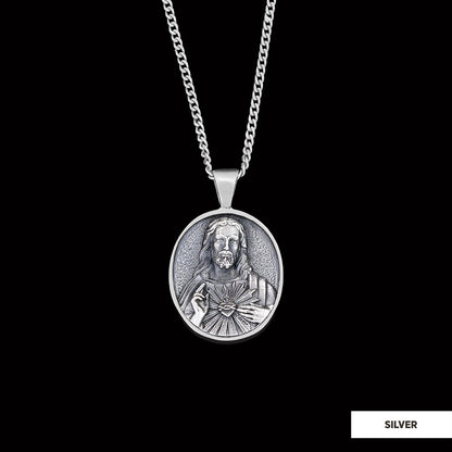 Jesus Necklace, Jesus Religious Necklace, Christ Gold Plated Necklace, Christian Necklace, Religious Jewelry, Christ Accessor
