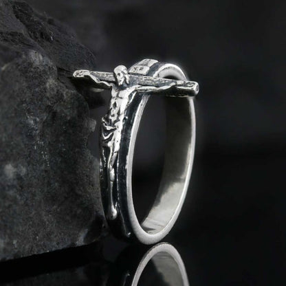 Jesus Crucified Ring by SWISS PLUS - Christian Collection