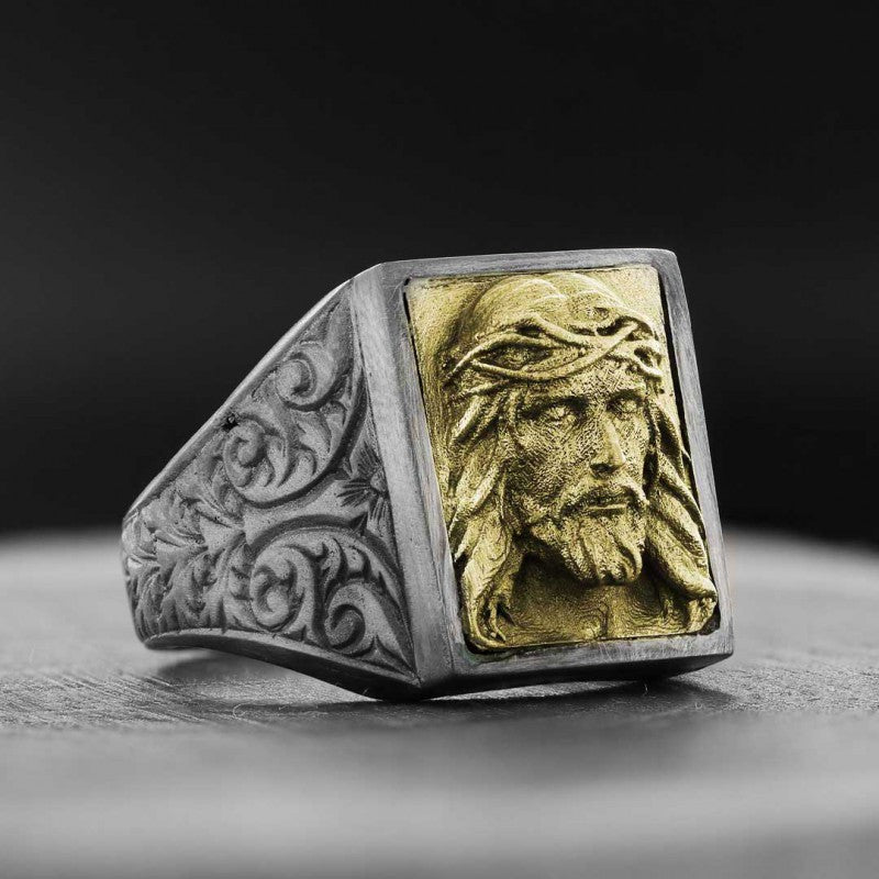 Jesus Embossed Ring by SWISS PLUS - Christian Collection - view 2