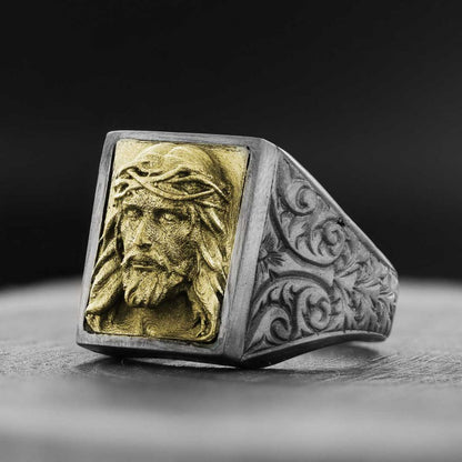 Jesus Embossed Ring by SWISS PLUS - Christian Collection