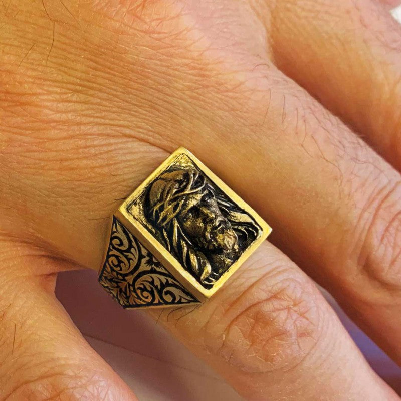 Jesus Embossed Ring - view 6