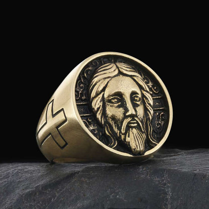 Jesus Silver Ring by SWISS PLUS - Christian Collection