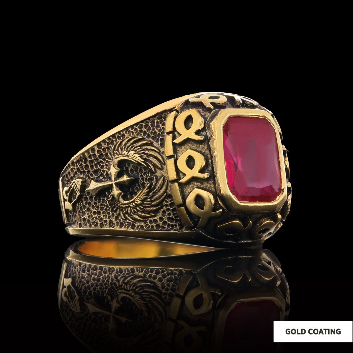 Jesus Stone Square Ring by SWISS PLUS - Christian Collection - view 2