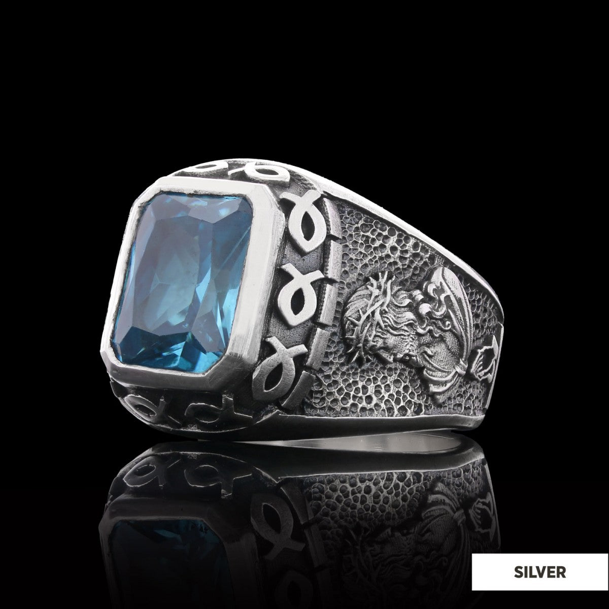 Jesus Stone Square Ring