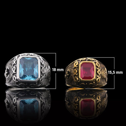 Jesus Stone Square Ring by SWISS PLUS - Christian Collection - view 5