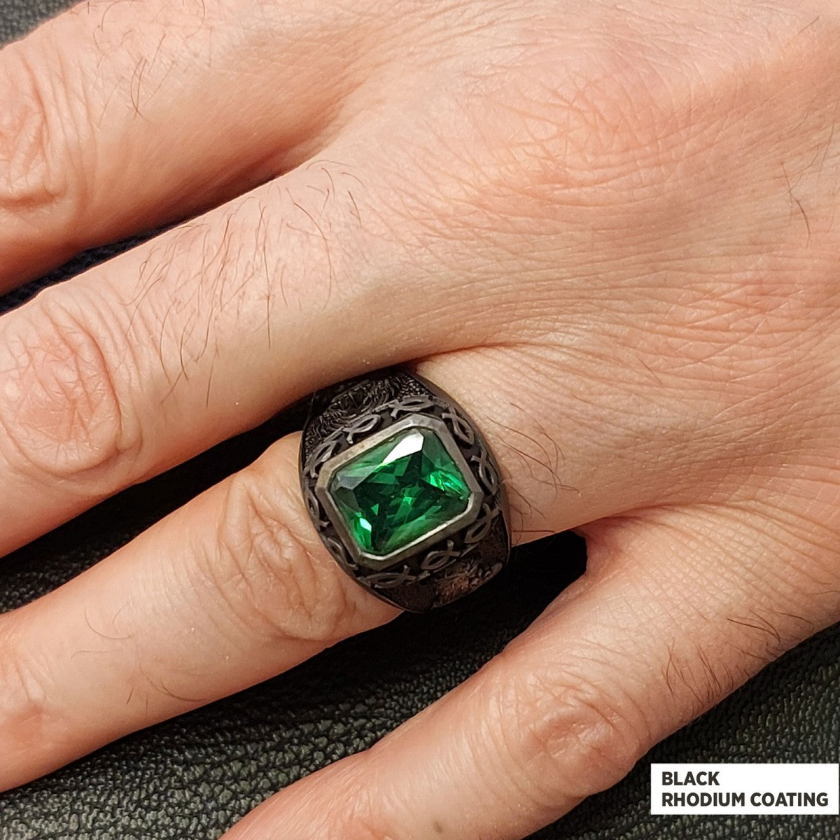 Jesus Stone Square Ring - view 7