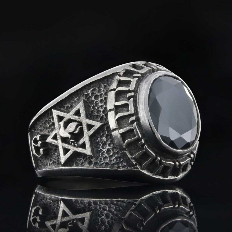 Jewish Chai with Stone Ring by SWISS PLUS - Jewish Collection - view 2