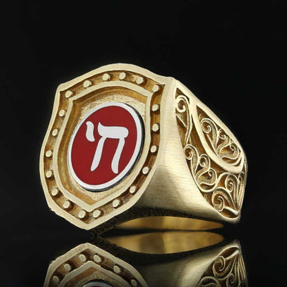 Jewish Chai Symbol Ring by SWISS PLUS - Jewish Collection - view 4