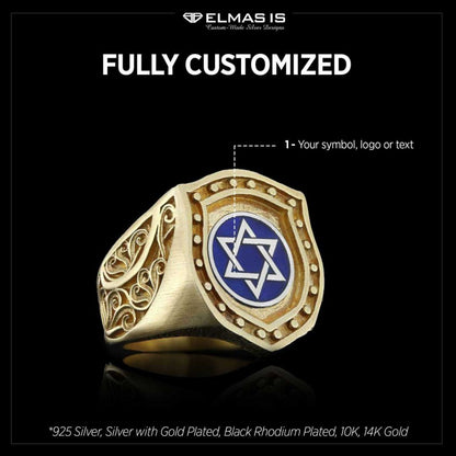 Jewish Magen David Rings by SWISS PLUS - Jewish Collection - view 5