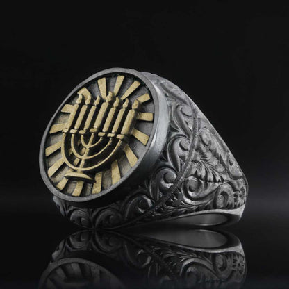 Hanukkah Menorah Ring by SWISS PLUS - Jewish Collection - view 2