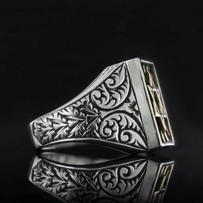 Sterling Silver Magen David Jewish Ring by SWISS PLUS - Jewish Collection - view 4