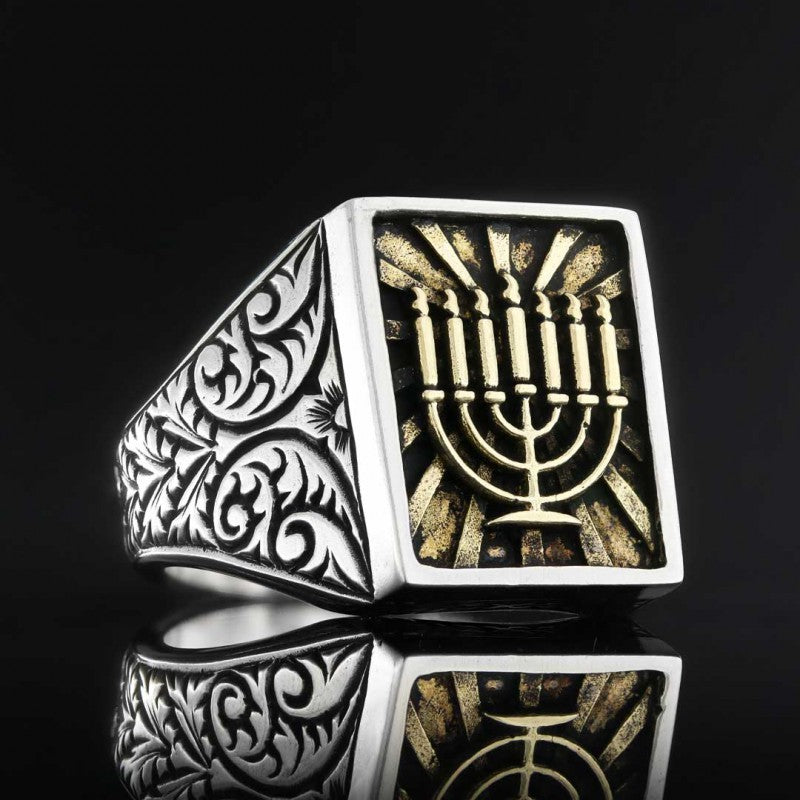 Menorah Isolated Ring by SWISS PLUS - Jewish Collection - view 2