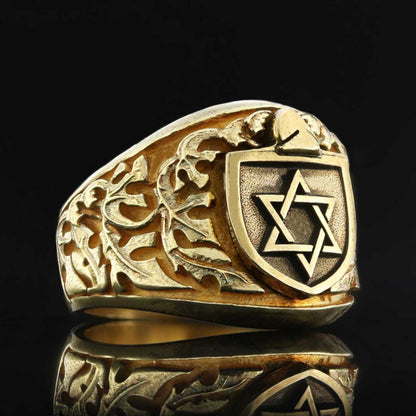 925 Sterling Silver Magen David Jewish Ring by SWISS PLUS - Jewish Collection - view 4