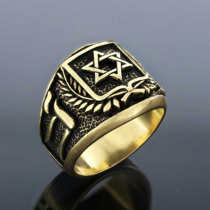 Star of David with Chai Ring by SWISS PLUS - Jewish Collection - view 4