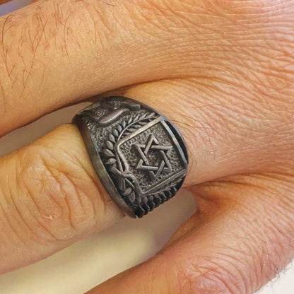 Star of David with Chai Ring by SWISS PLUS - Jewish Collection - view 7