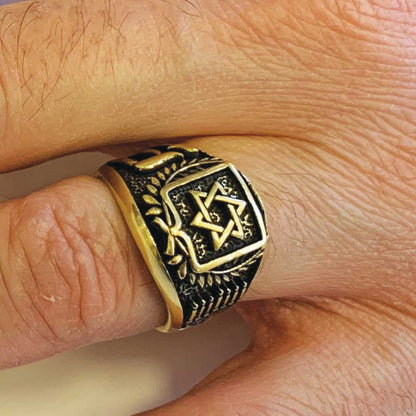 Star of David with Chai Ring by SWISS PLUS - Jewish Collection - view 6