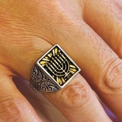 Menorah Isolated Ring by SWISS PLUS - Jewish Collection - view 5