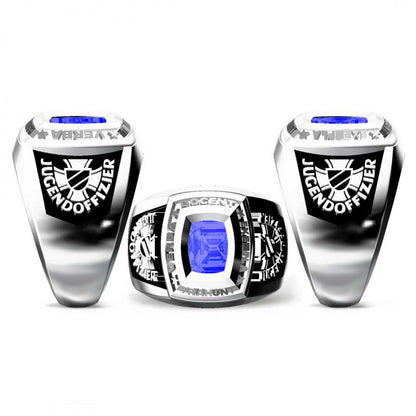 Jugendoffizier Germany Silver Ring by SWISS PLUS - Military Rings