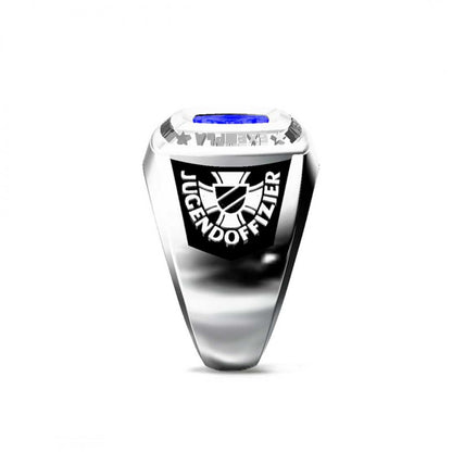 Jugendoffizier Germany Silver Ring by SWISS PLUS - Military Rings - view 4