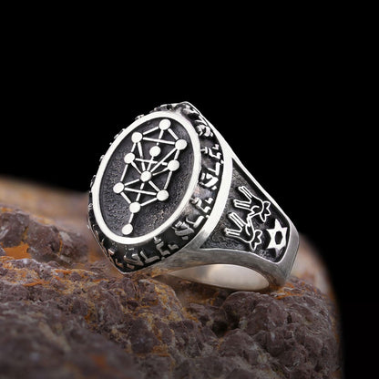Kabbalah Ring, Kabbalah 925 Sterling Silver Ring, Star Kabbalah Ring, Adonai Ring, Kabbalah Jewelry, Religious Gifts by SWISS