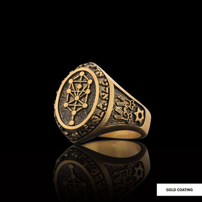 Kabbalah Ring, Kabbalah 925 Sterling Silver Ring, Star Kabbalah Ring, Adonai Ring, Kabbalah Jewelry, Religious Gifts by SWISS