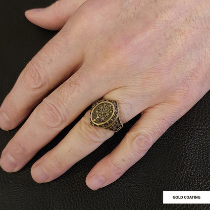 Kabbalah Ring, Kabbalah 925 Sterling Silver Ring, Star Kabbalah Ring, Adonai Ring, Kabbalah Jewelry, Religious Gifts by SWISS