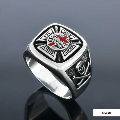 Knights Templar Masonic Ring, Signet Mason Ring, Mason Jewelry by SWISS PLUS - Mason Collection - view 3